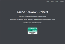 Tablet Screenshot of guidekrakow.pl